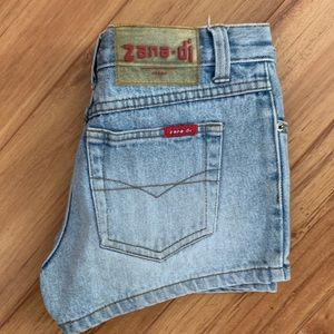 Zana Di Zanadi Denim Jean Short Button Fly Dungaree Shorts Vintage ButtonFly VTG